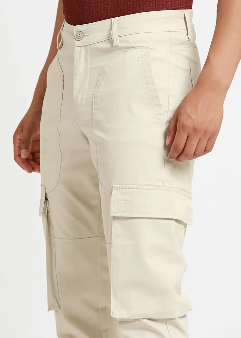 Cream Mocha Cargo Pant