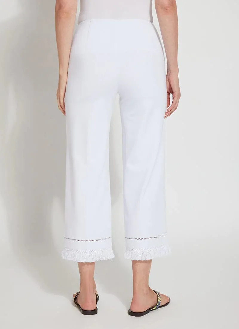 Cropped Coastal Wide Leg Pant - White