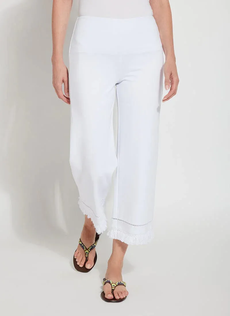 Cropped Coastal Wide Leg Pant - White