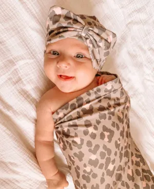 Cutie Cocoon™ Matching Cocoon & Hat Set - Blush Leopard