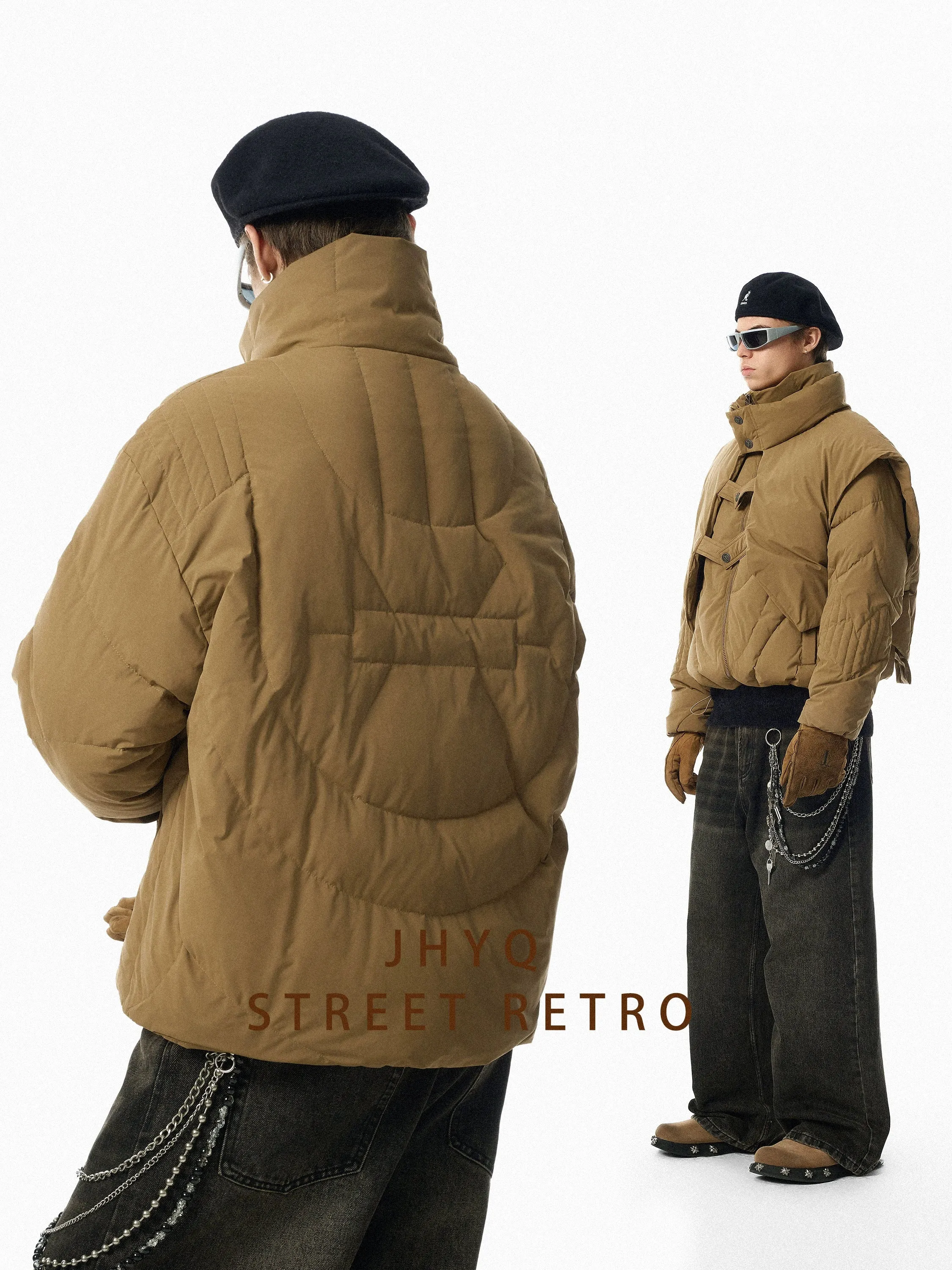 Detachable Vest Quilted Down Jacket