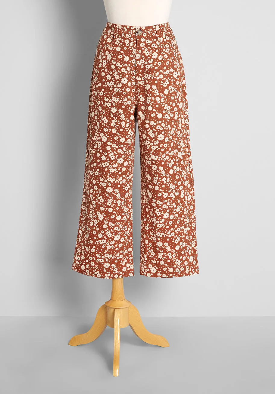 Ditsy Days in Daisies Wide-Leg Jeans