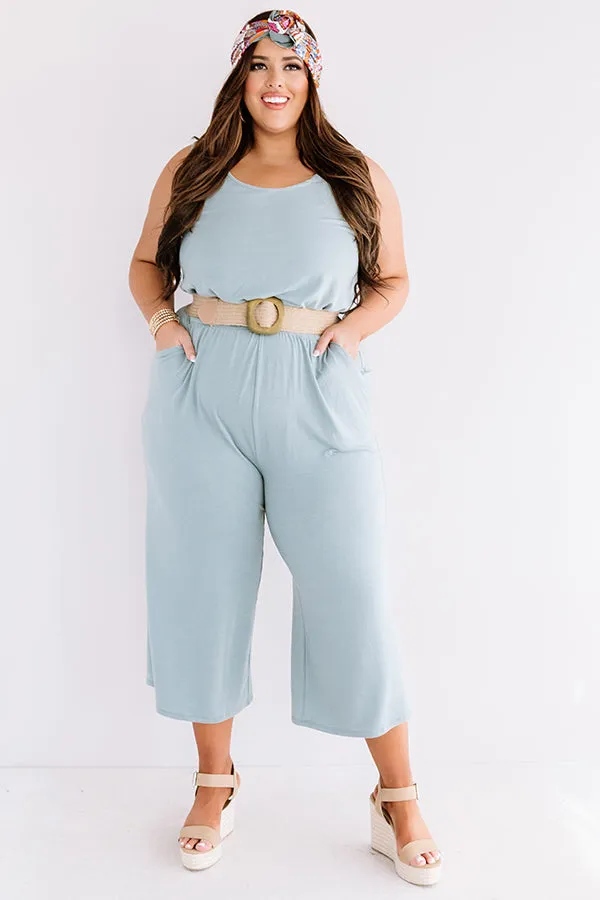 Down And Around Jumpsuit In Pear Curves