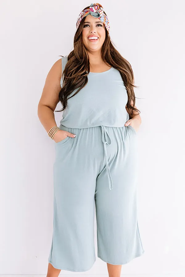 Down And Around Jumpsuit In Pear Curves