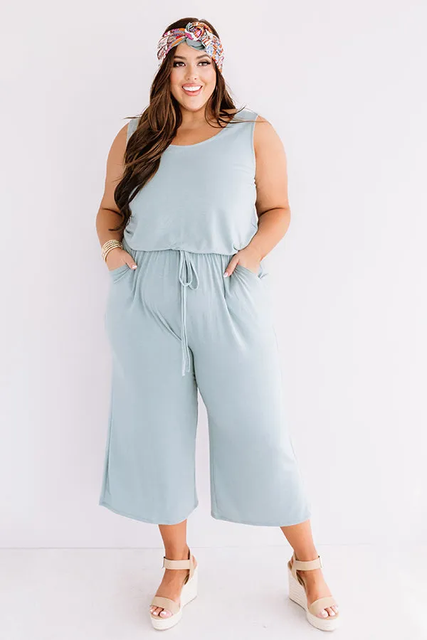 Down And Around Jumpsuit In Pear Curves