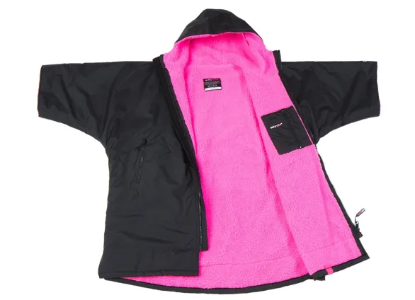 Dryrobe Advance Short Sleeve - Small Kids - 10-14 Years - Black/Grey, Black Pink & Black.Blue - In Stock