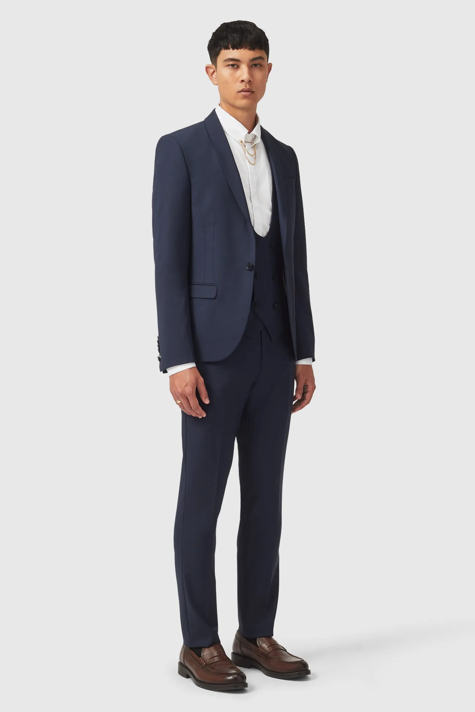 Ellroy Skinny Fit New Navy Trousers