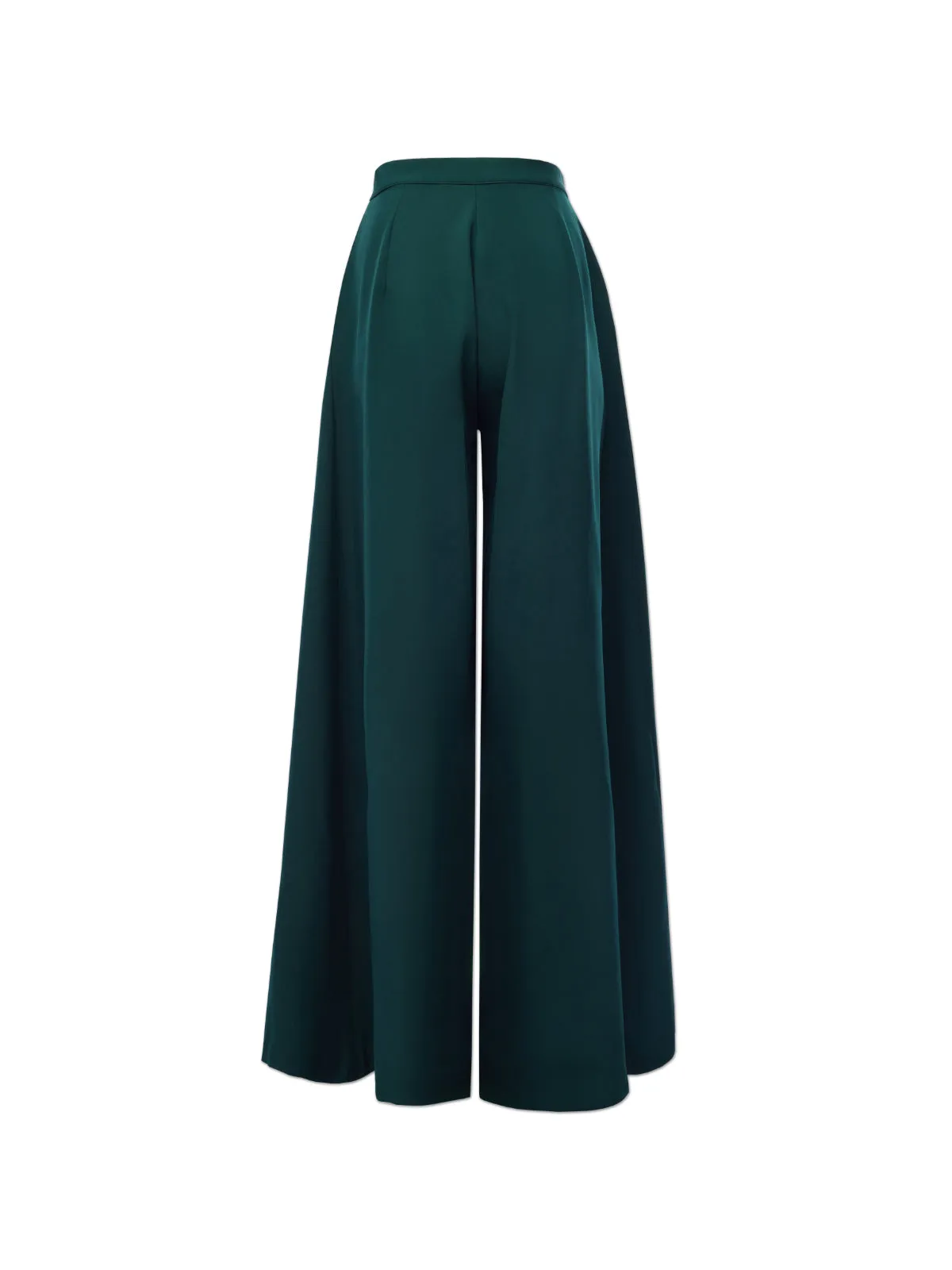 Embroidered Wide-Leg Pants