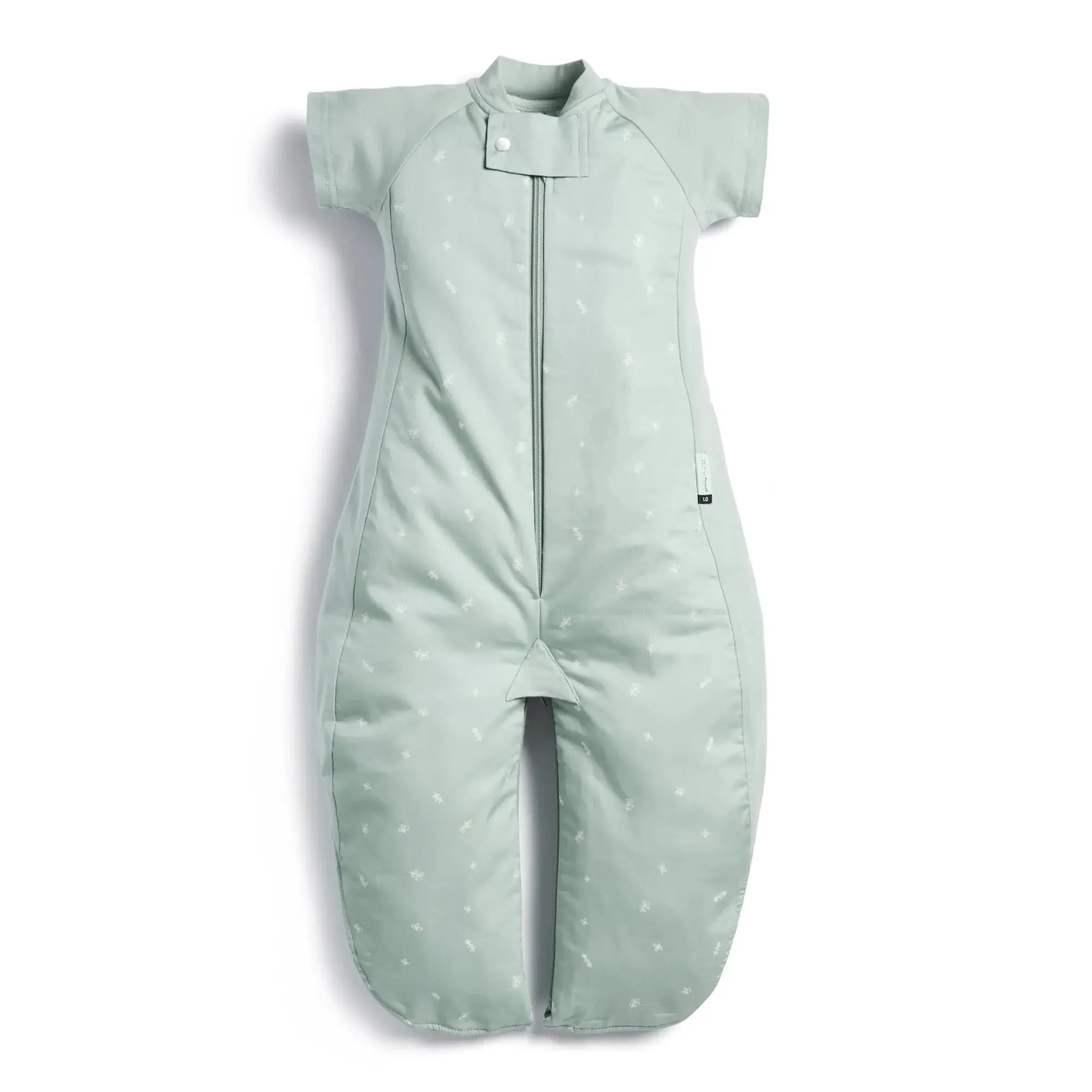 ErgoPouch - Organic All Year Short Sleeved 2 in 1 Sleeping Suit Bag - Sage - 1.0 TOG