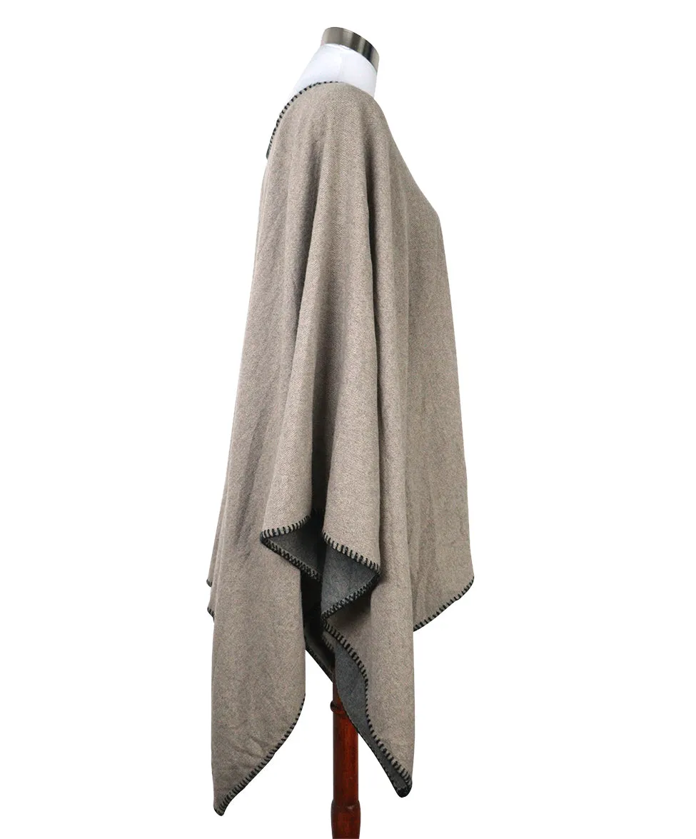 Fabiana Filippi Grey Cashmere Poncho