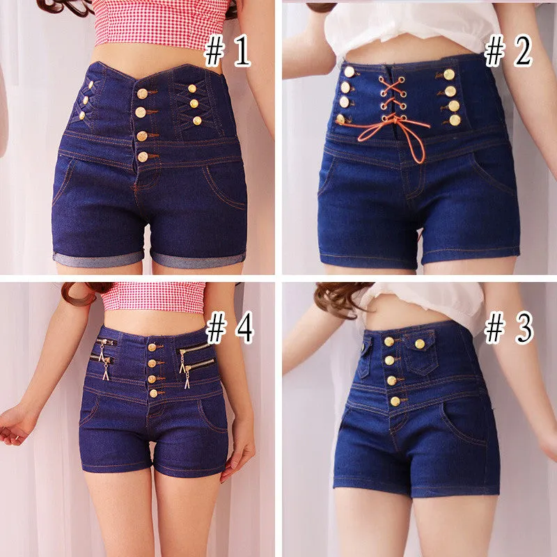 Fashion Tall Waist Jeans Shorts AD0052