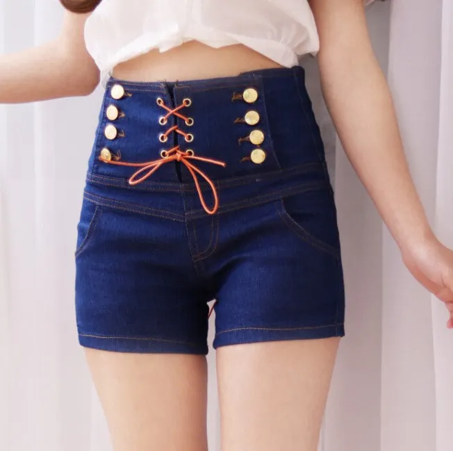 Fashion Tall Waist Jeans Shorts AD0052