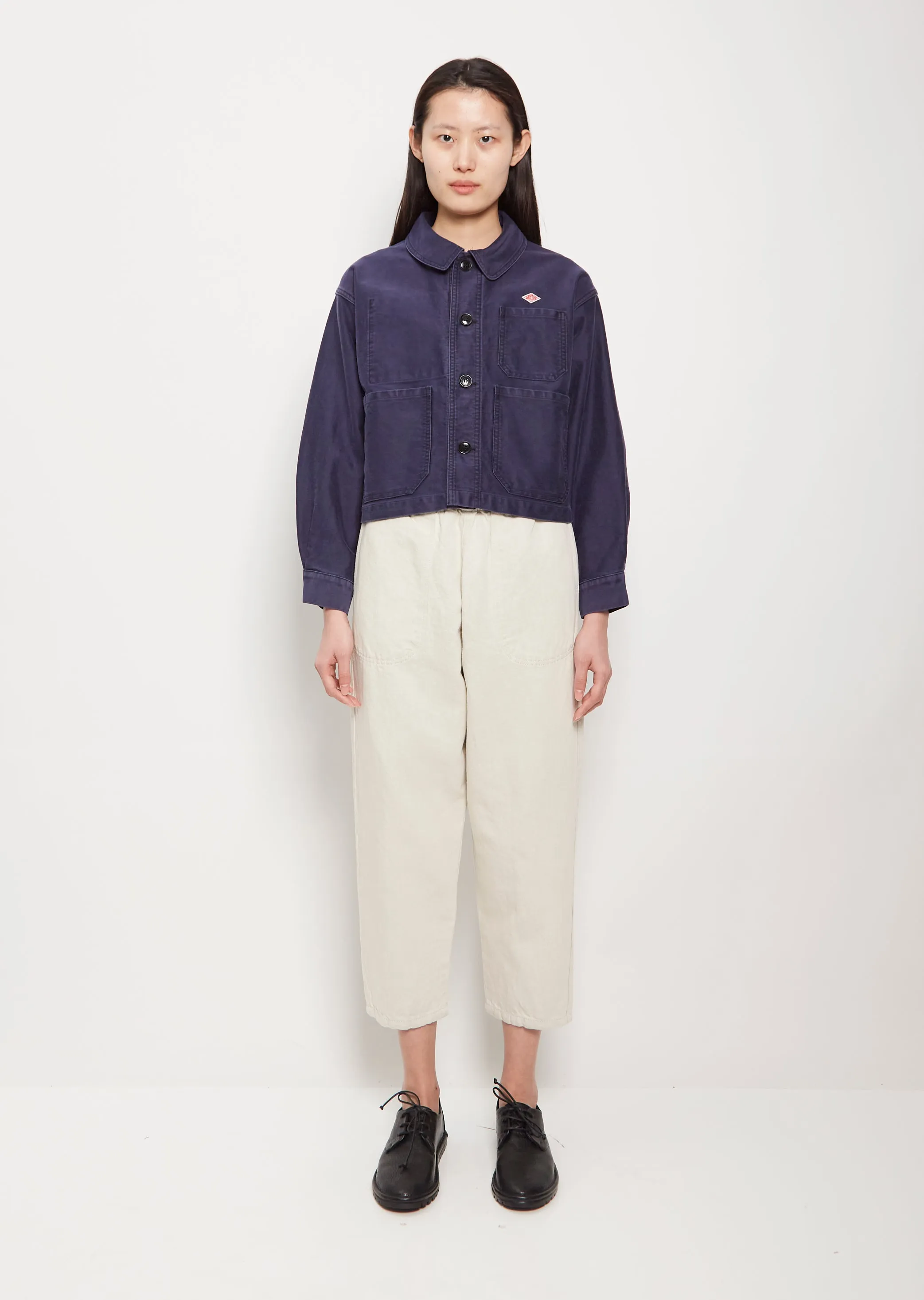 French Coverall Cotton Jacket — Navy