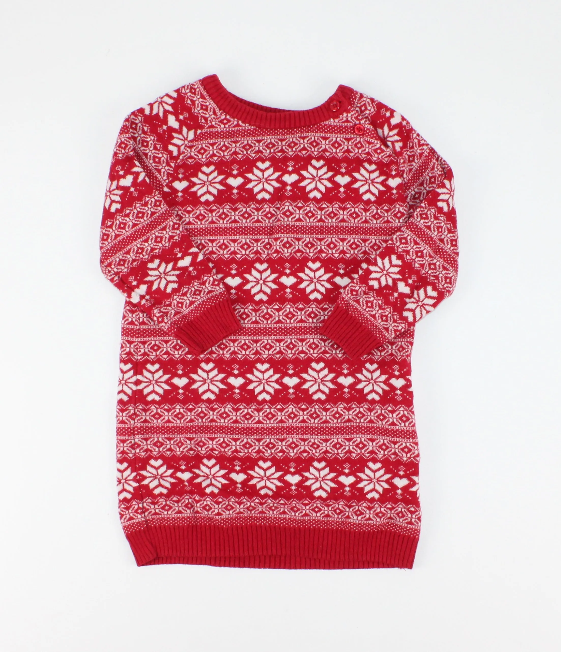 GEORGE HOLIDAY SWEATER DRESS 18-24M PRE-LOVED