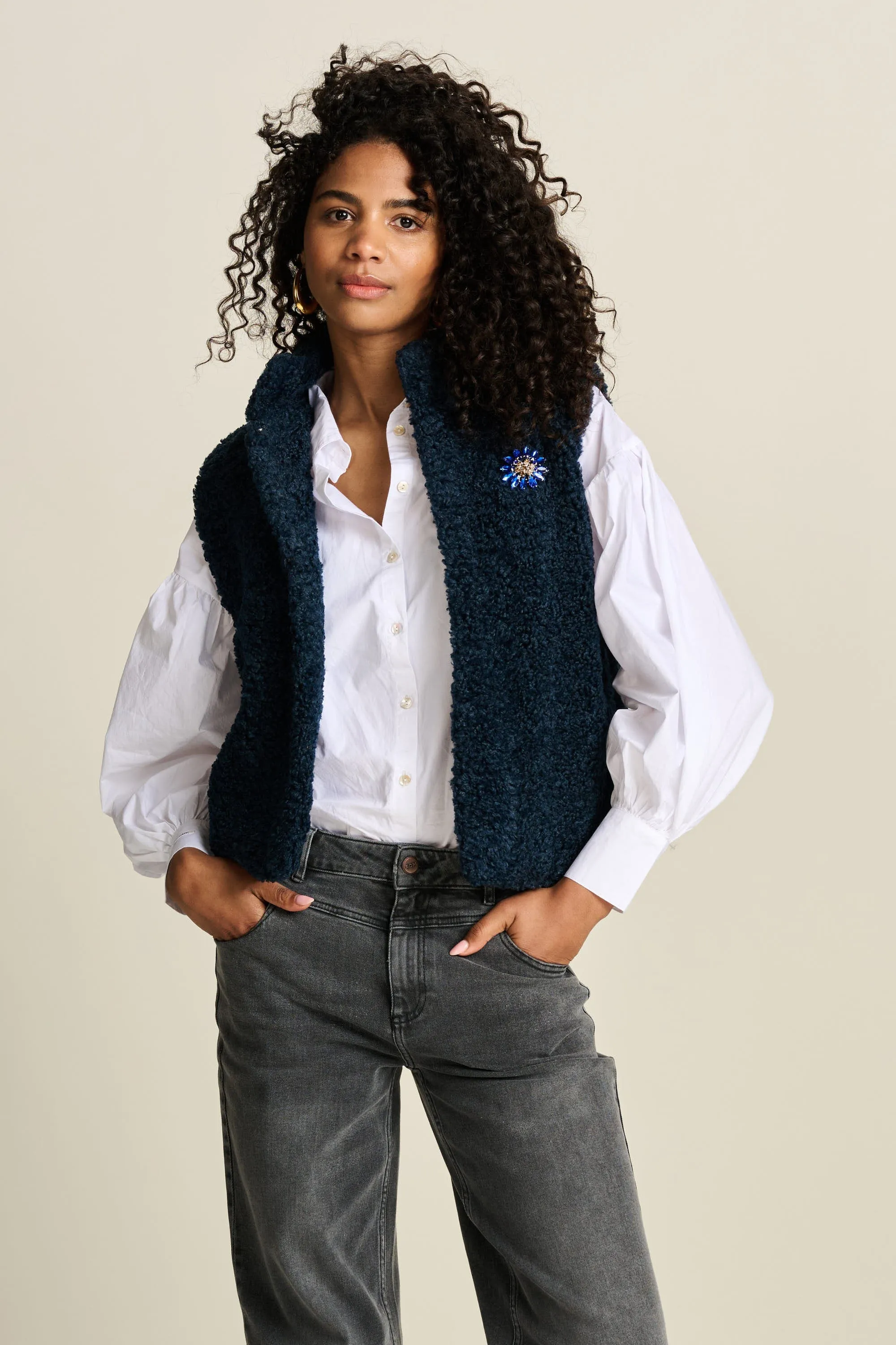 GILET - Teddy Love Marine