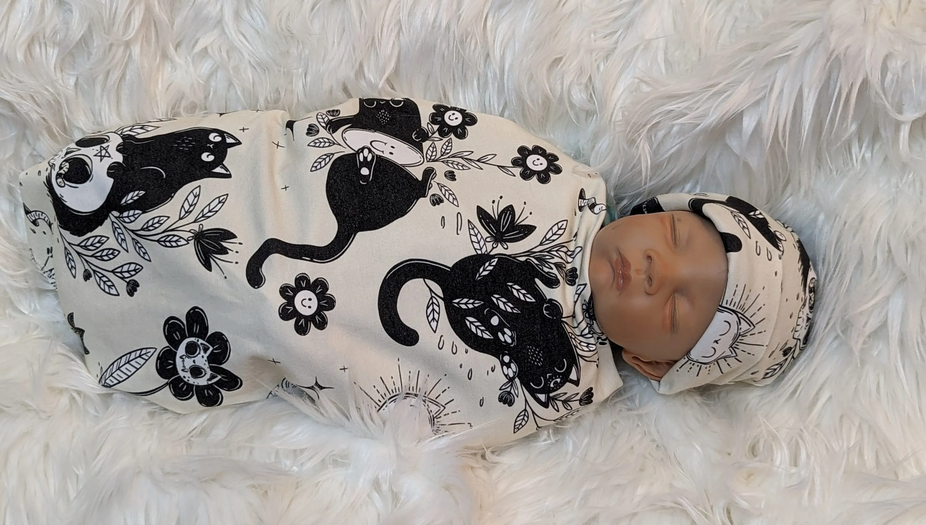 Goth Baby Clothing,Goddess of darkness Lilith,Soft Stretchy Blanket   Hat or Band,Skull Emo Baby,Botanicals,Whimisigoth,Celestial