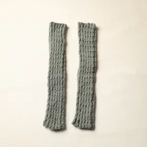 Grey - Kumaun Hand Knitted Woolen Leg Warmer 75