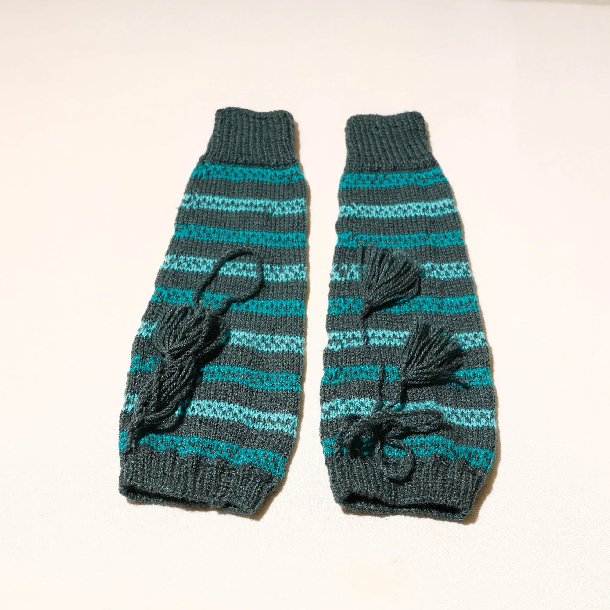 Grey - Kumaun Hand Knitted Woolen Leg Warmer