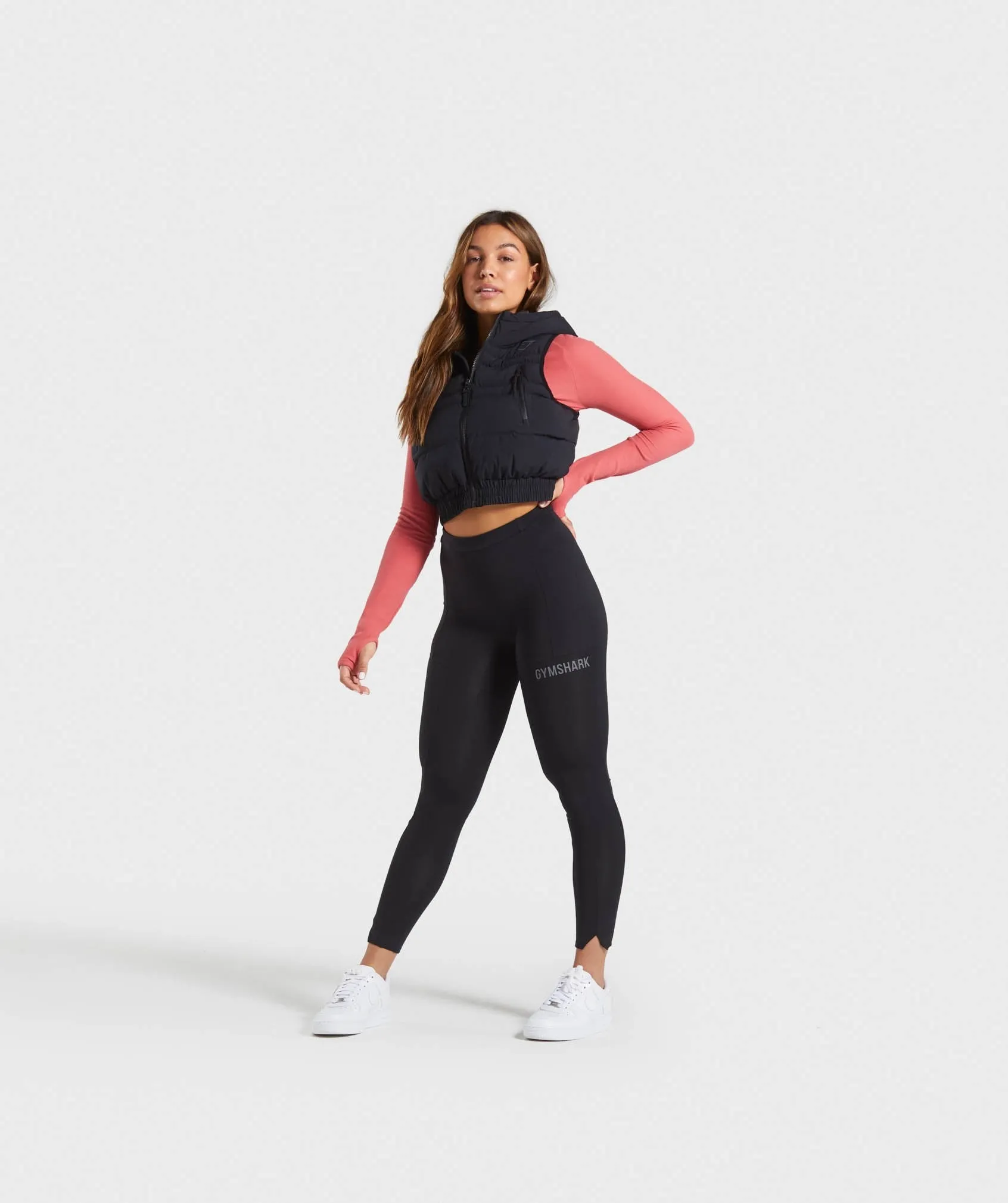 Gymshark Essential Crop Gilet - Black