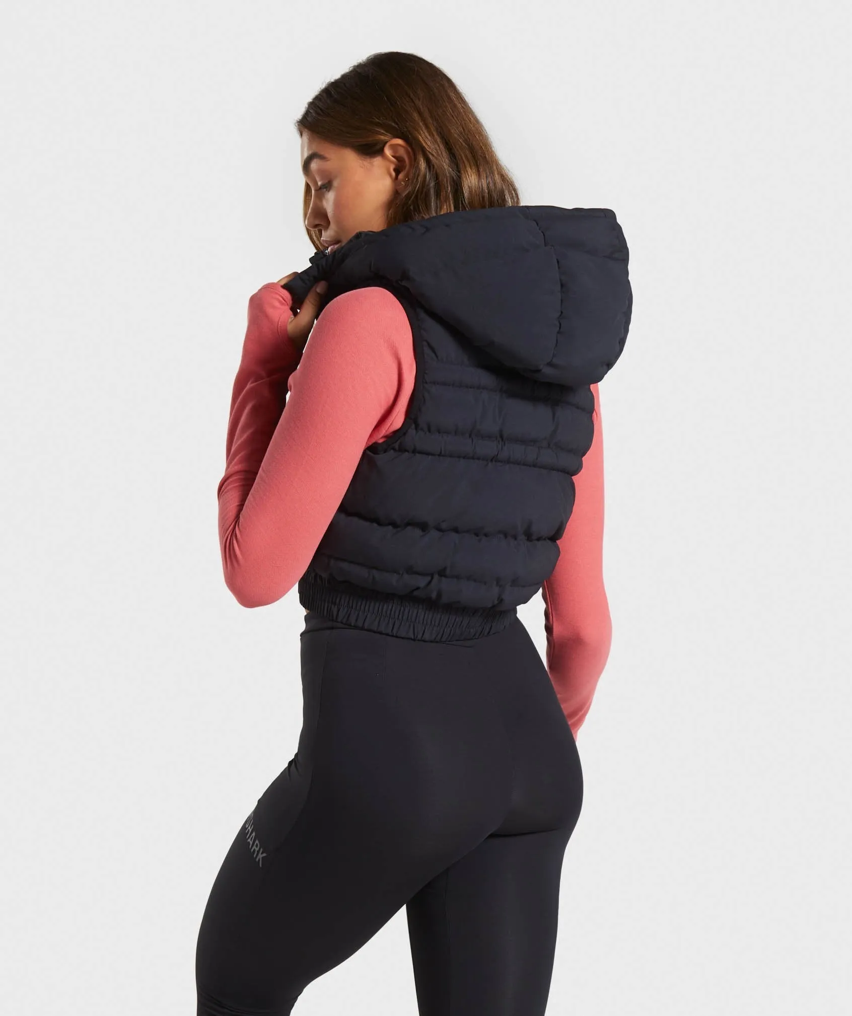 Gymshark Essential Crop Gilet - Black