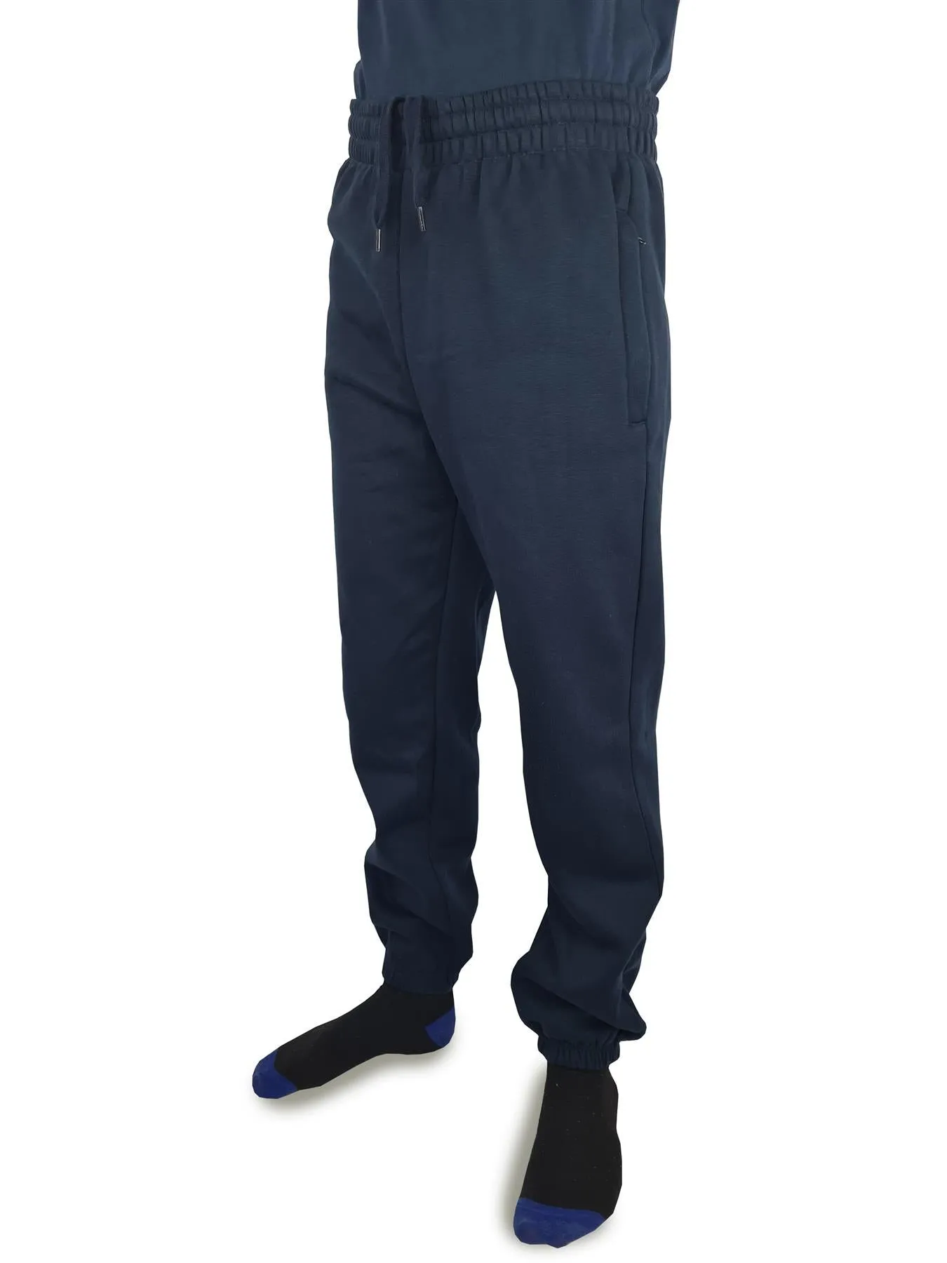 Hazy Blue Bolt Mens Joggers Tracksuit Bottoms Zip Pockets