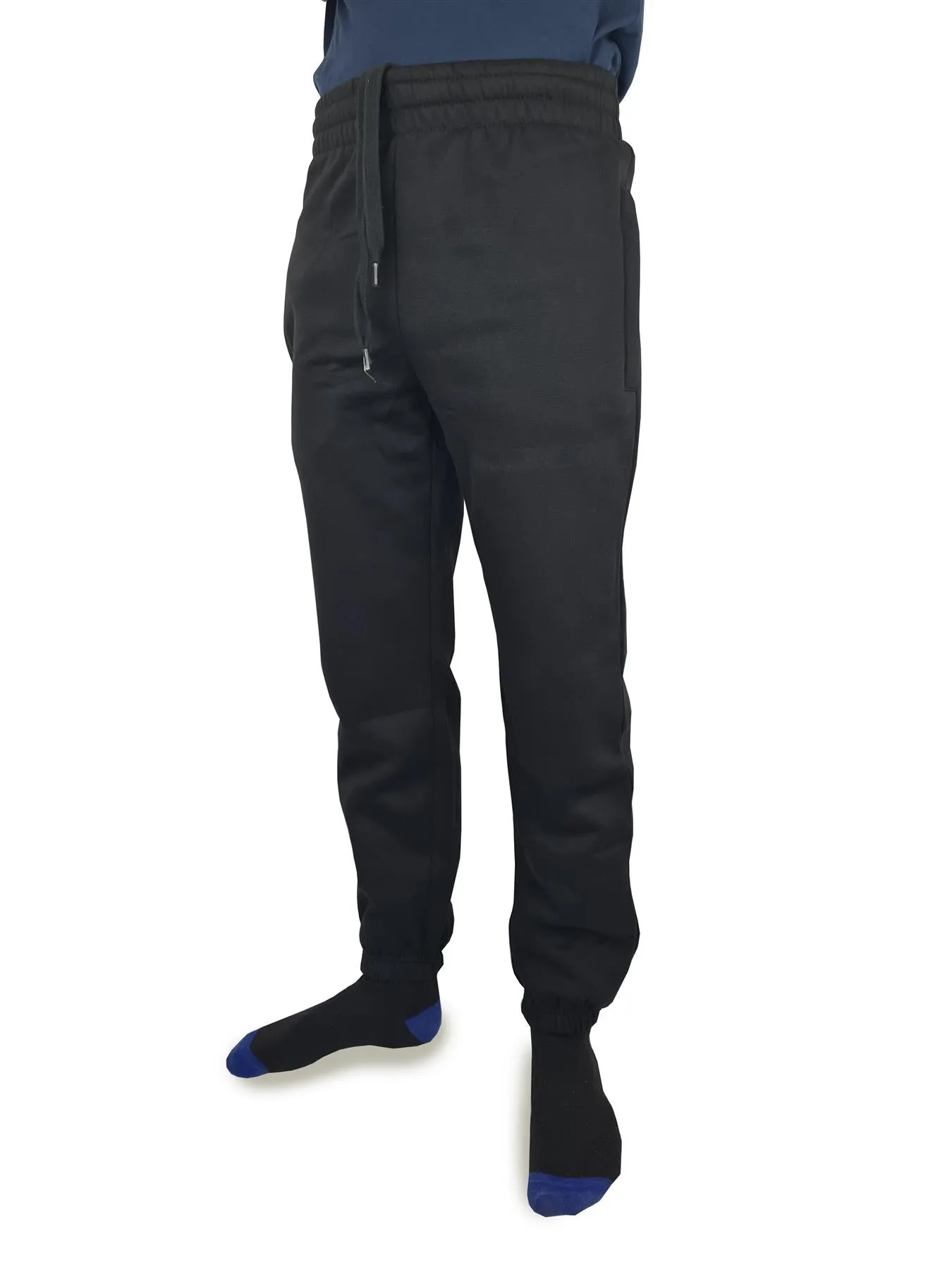 Hazy Blue Bolt Mens Joggers Tracksuit Bottoms Zip Pockets