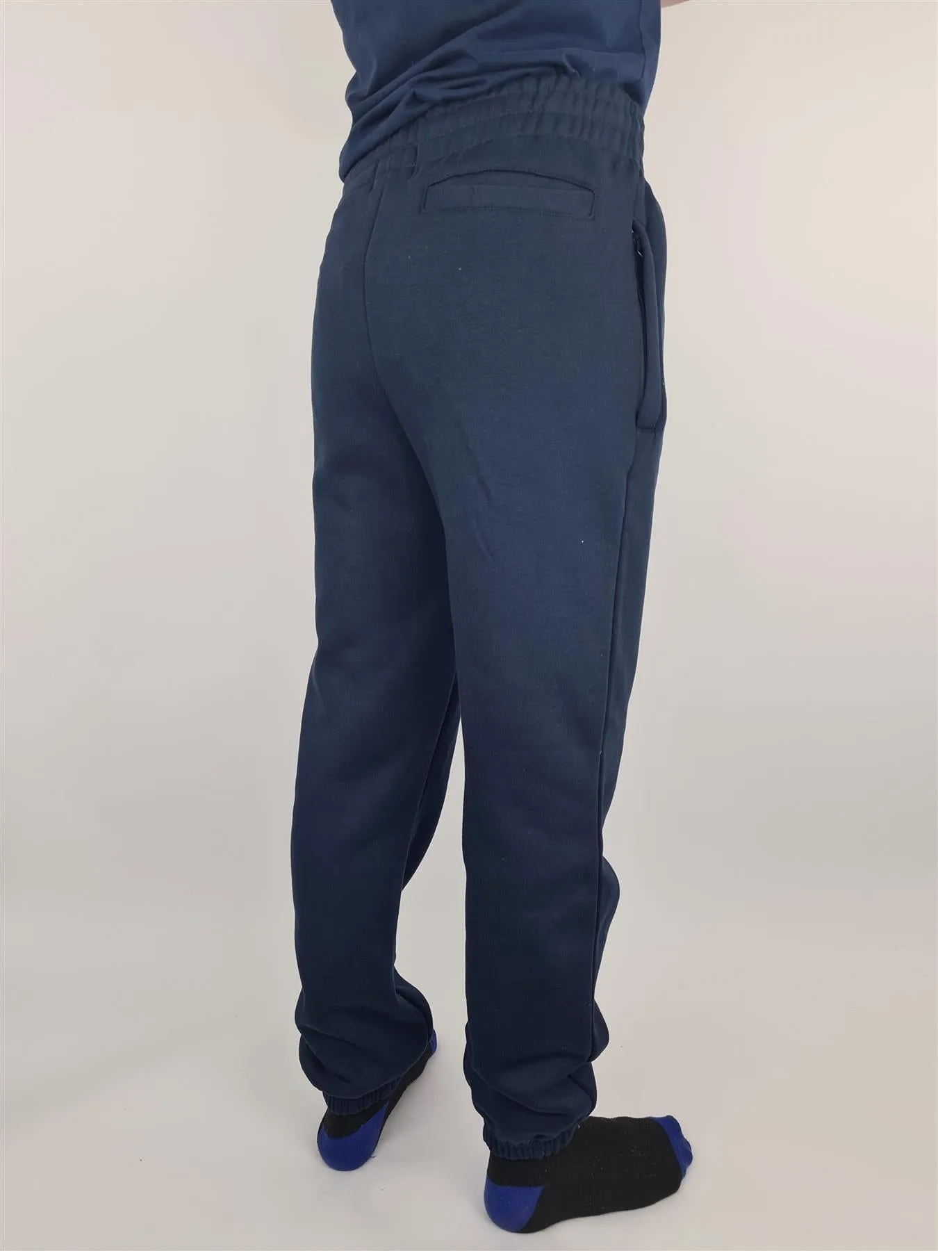 Hazy Blue Bolt Mens Joggers Tracksuit Bottoms Zip Pockets