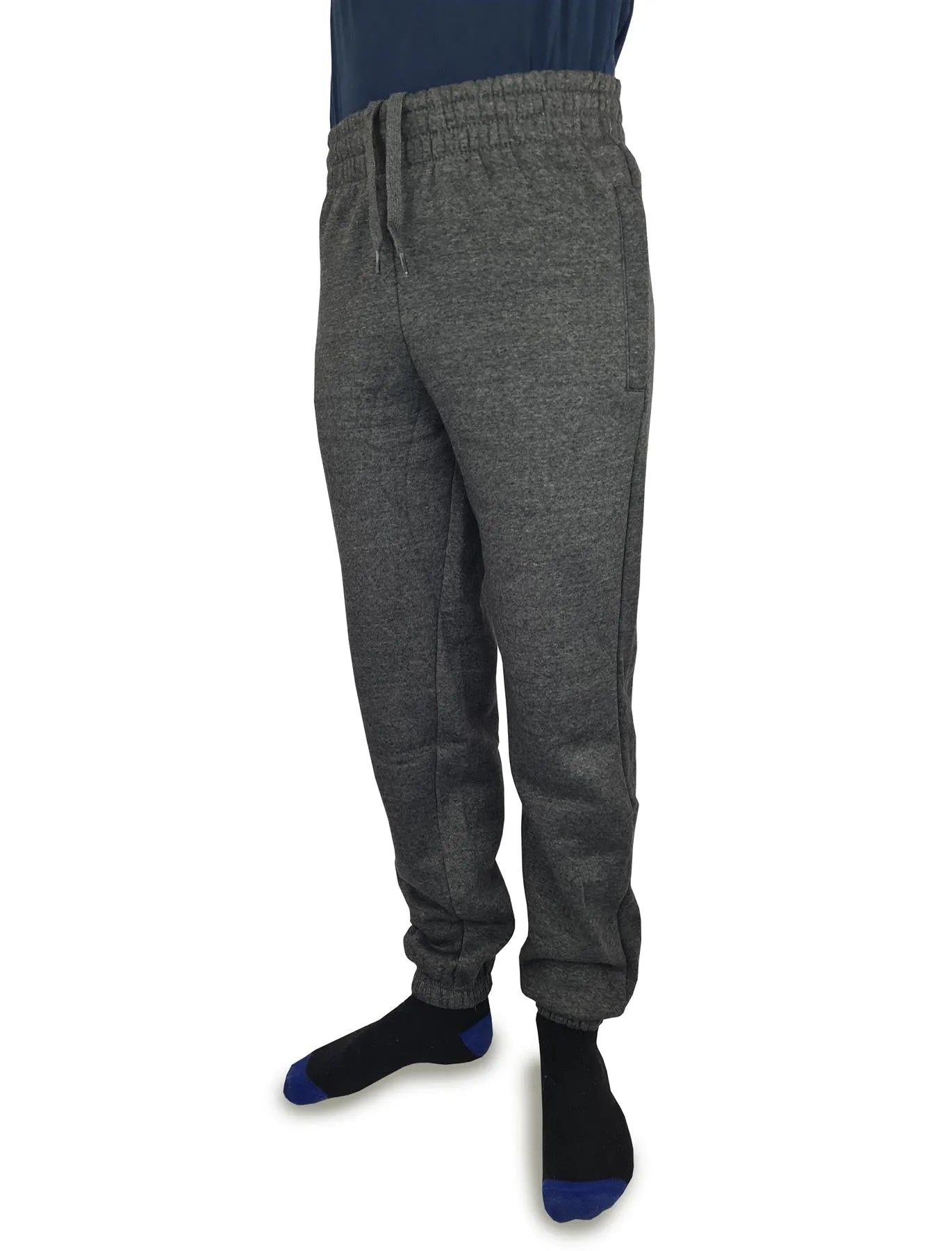 Hazy Blue Bolt Mens Joggers Tracksuit Bottoms Zip Pockets