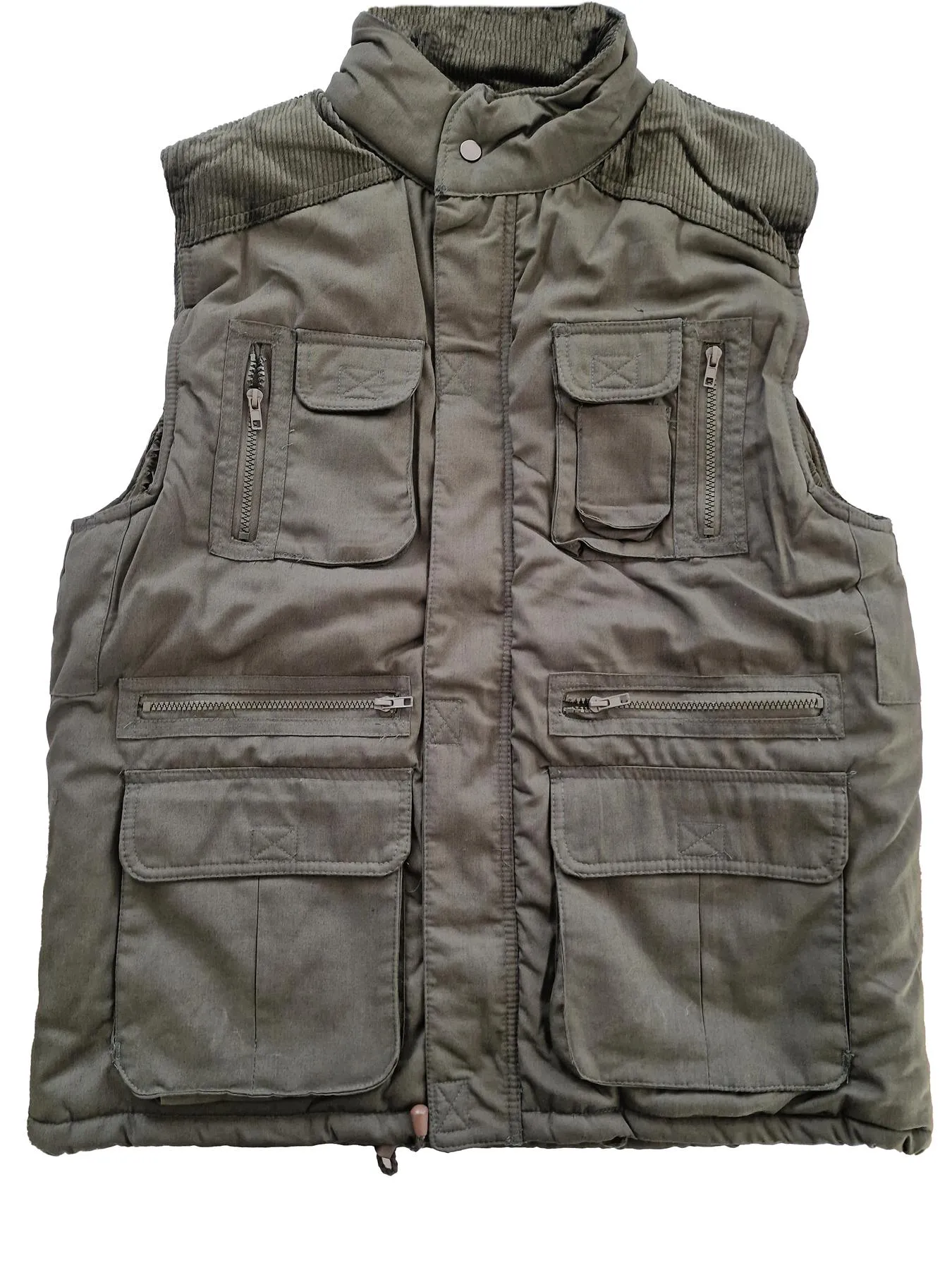 Hazy Blue Mens multi pocket Body Warmer Stalker heavy duty padded gilet