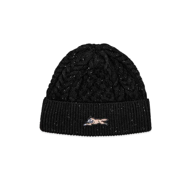 Icecream Cable Knit Hat (Black)