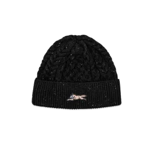 Icecream Cable Knit Hat (Black)