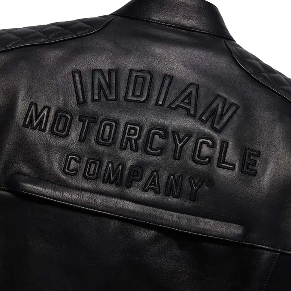 Indian Motorcycle  Mens Lambeth Jacket Warm Soft Comfortable Durable Fabric Black