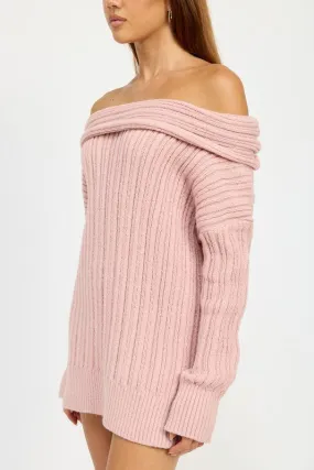 KATE ROSE OVERSIZED OFF SHOULDER SWEATER