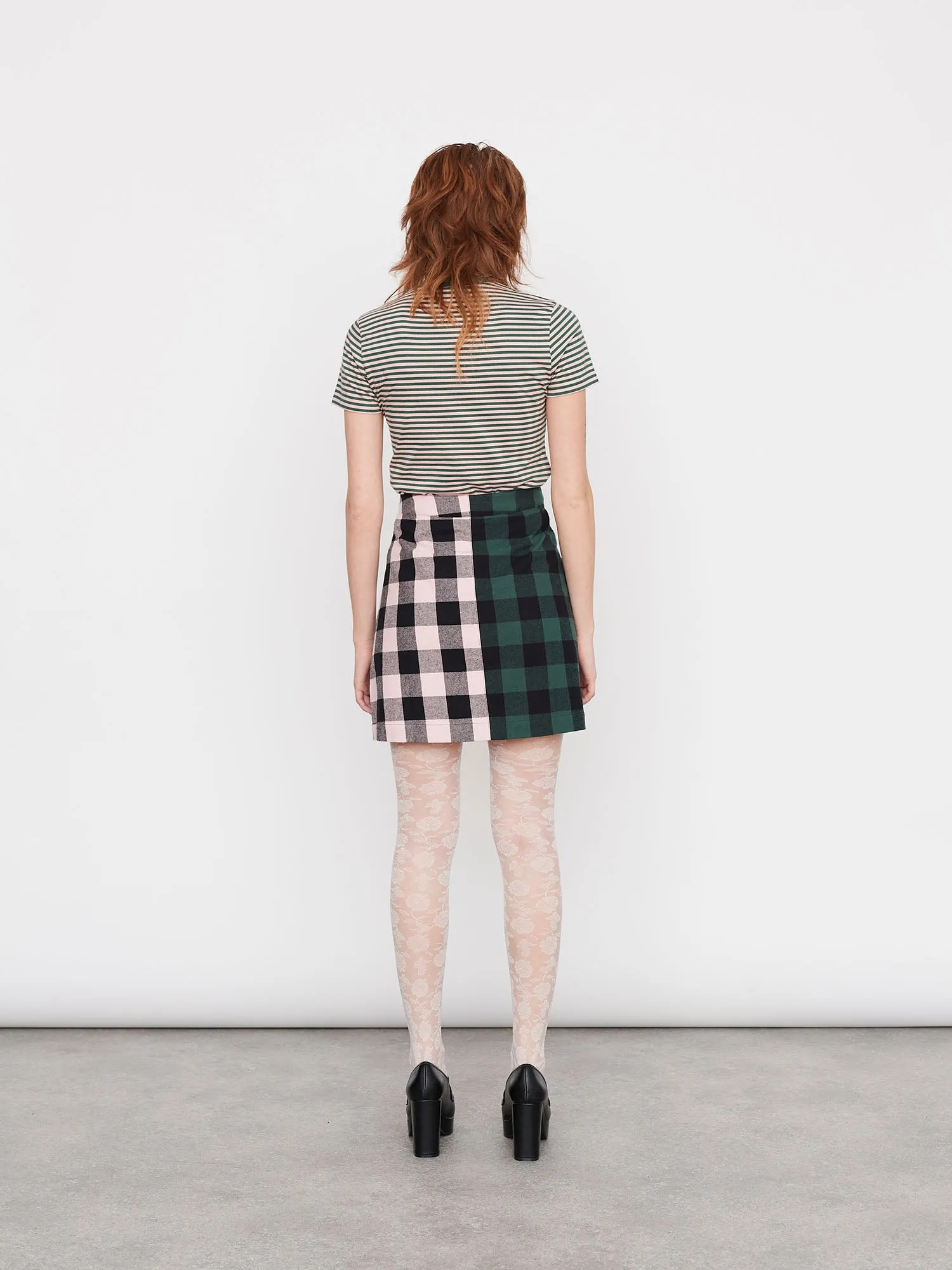 Lazy Oaf Curator Check Midi Skirt