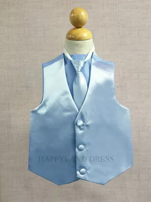 Light Blue Boy's Tie and Vest