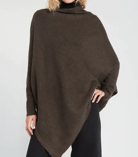 Look by M Basic Triangle Poncho with Sleeves