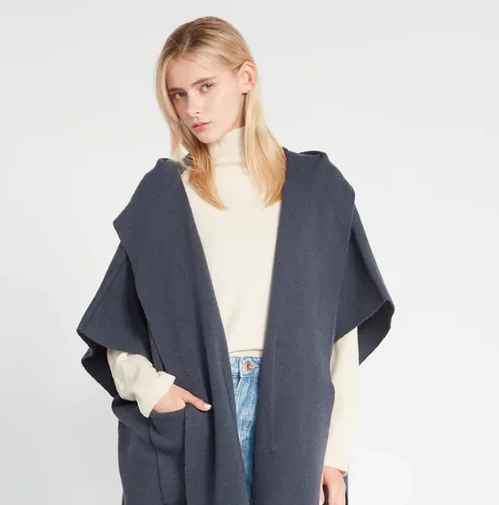 Look by M Hooded Cape Poncho