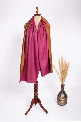 Magenta Orange Dual Shade Pashmina Shawl - BRENTWOOD