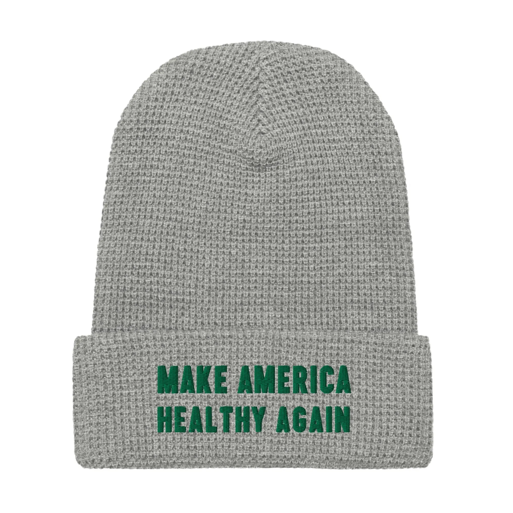 Make America Healthy Again Embroidered Waffle Beanie