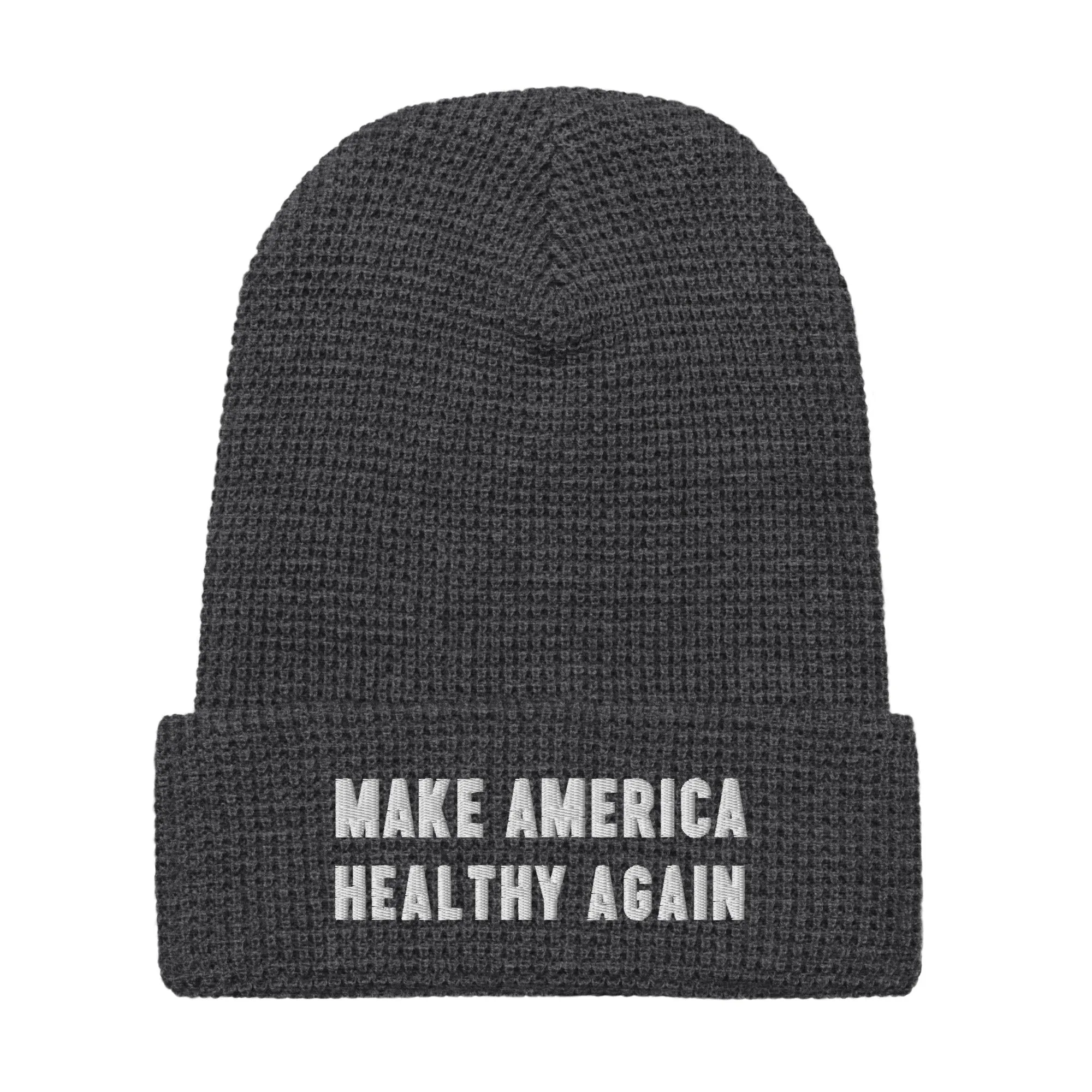 Make America Healthy Again Embroidered Waffle Beanie