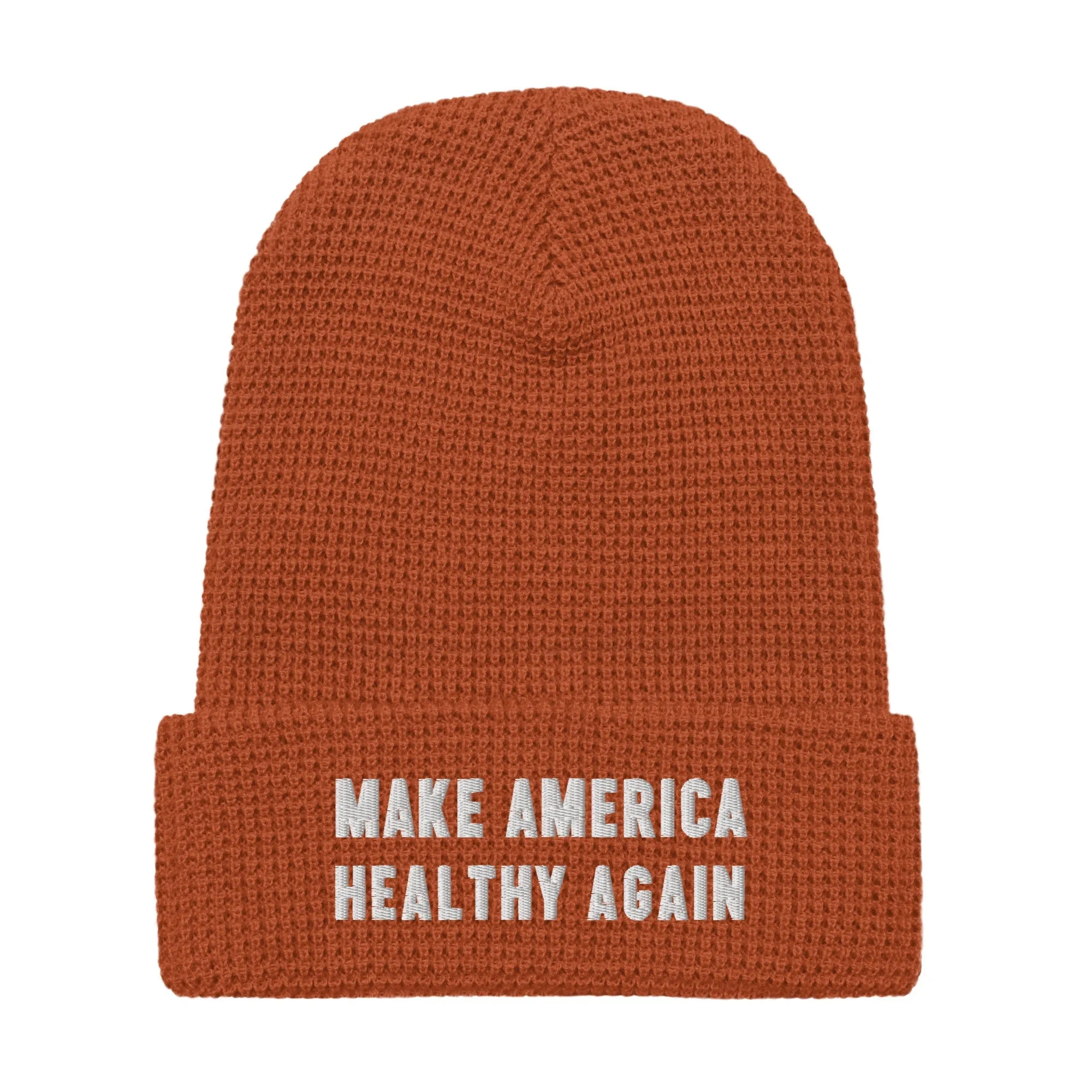 Make America Healthy Again Embroidered Waffle Beanie