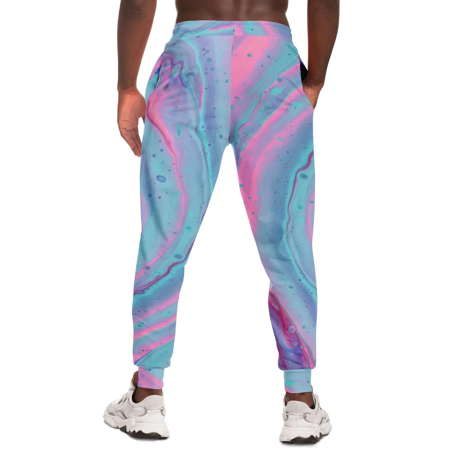 Marshmallow Marbled Unisex Fleece Joggers