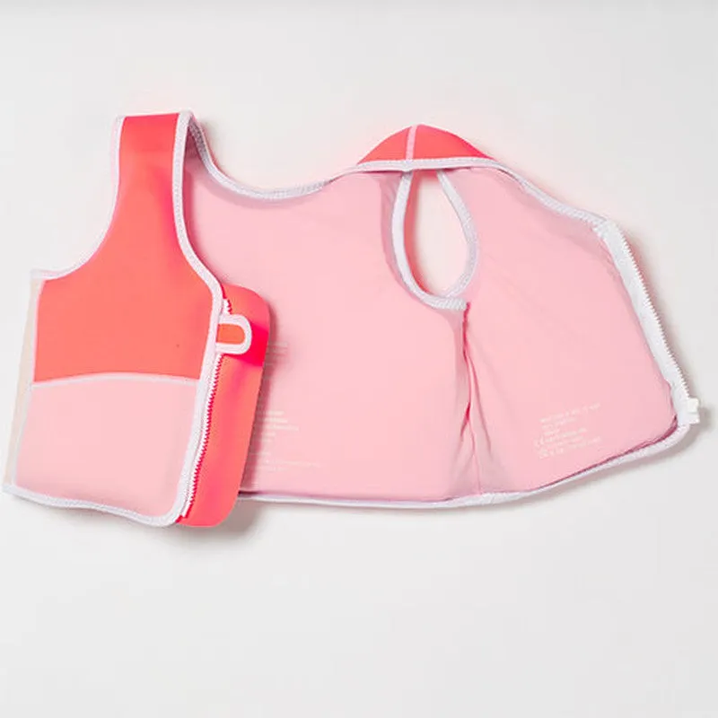 Melody the Mermaid Swim Vest 3-6 Neon Strawberry