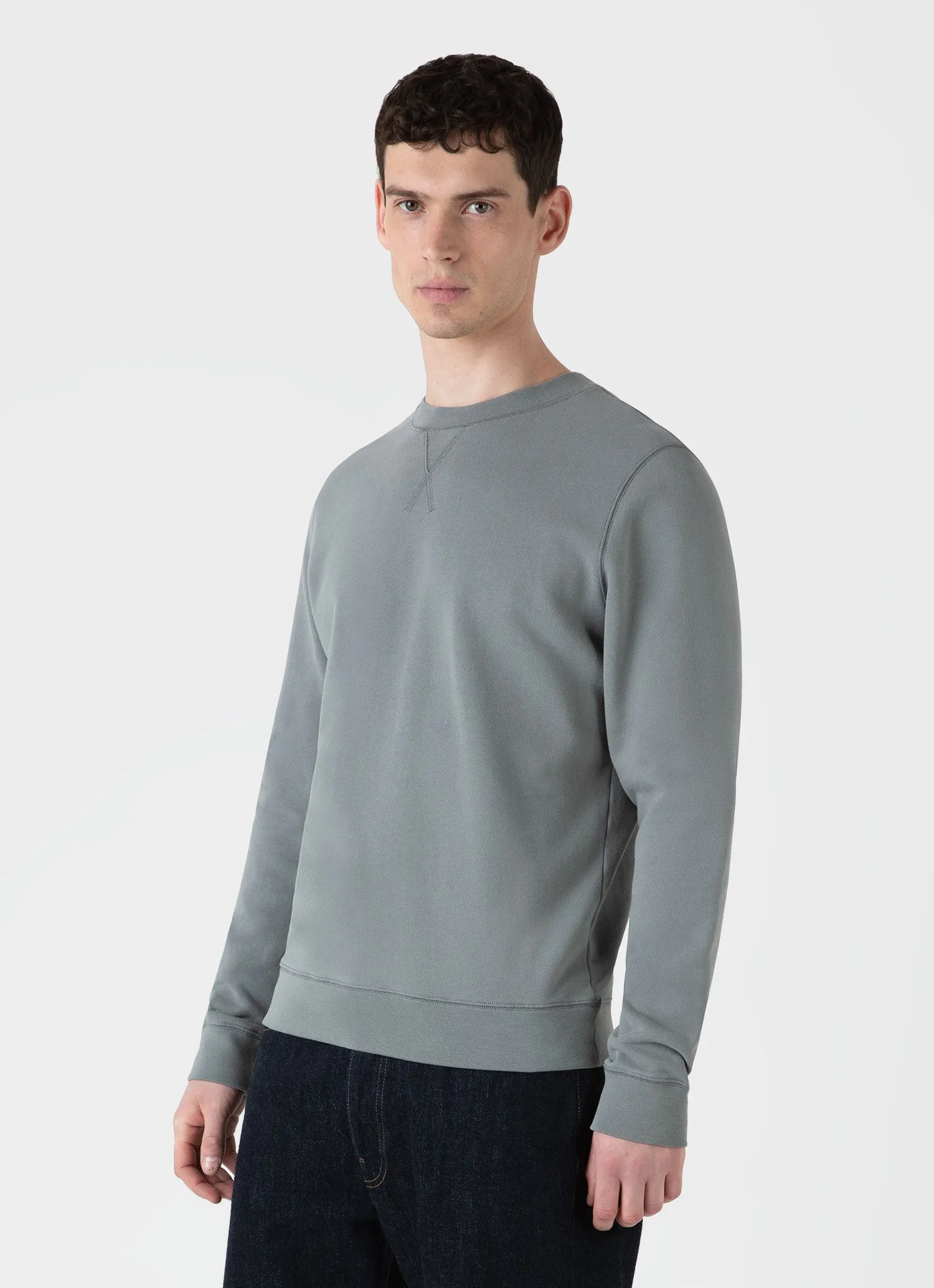 Men's Loopback Sweatshirt in Smoke Green