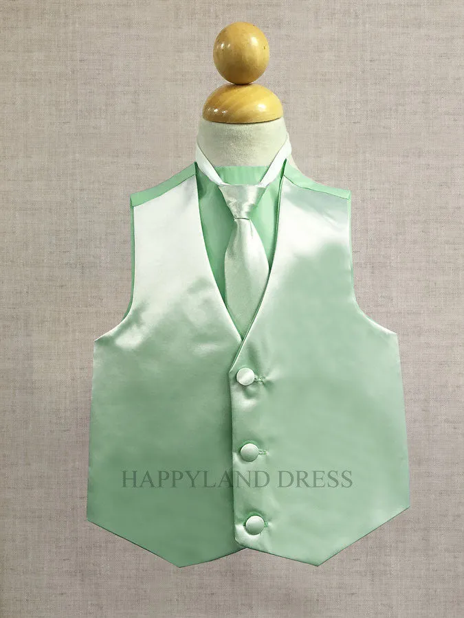 Mint Boy's Tie and Vest Set