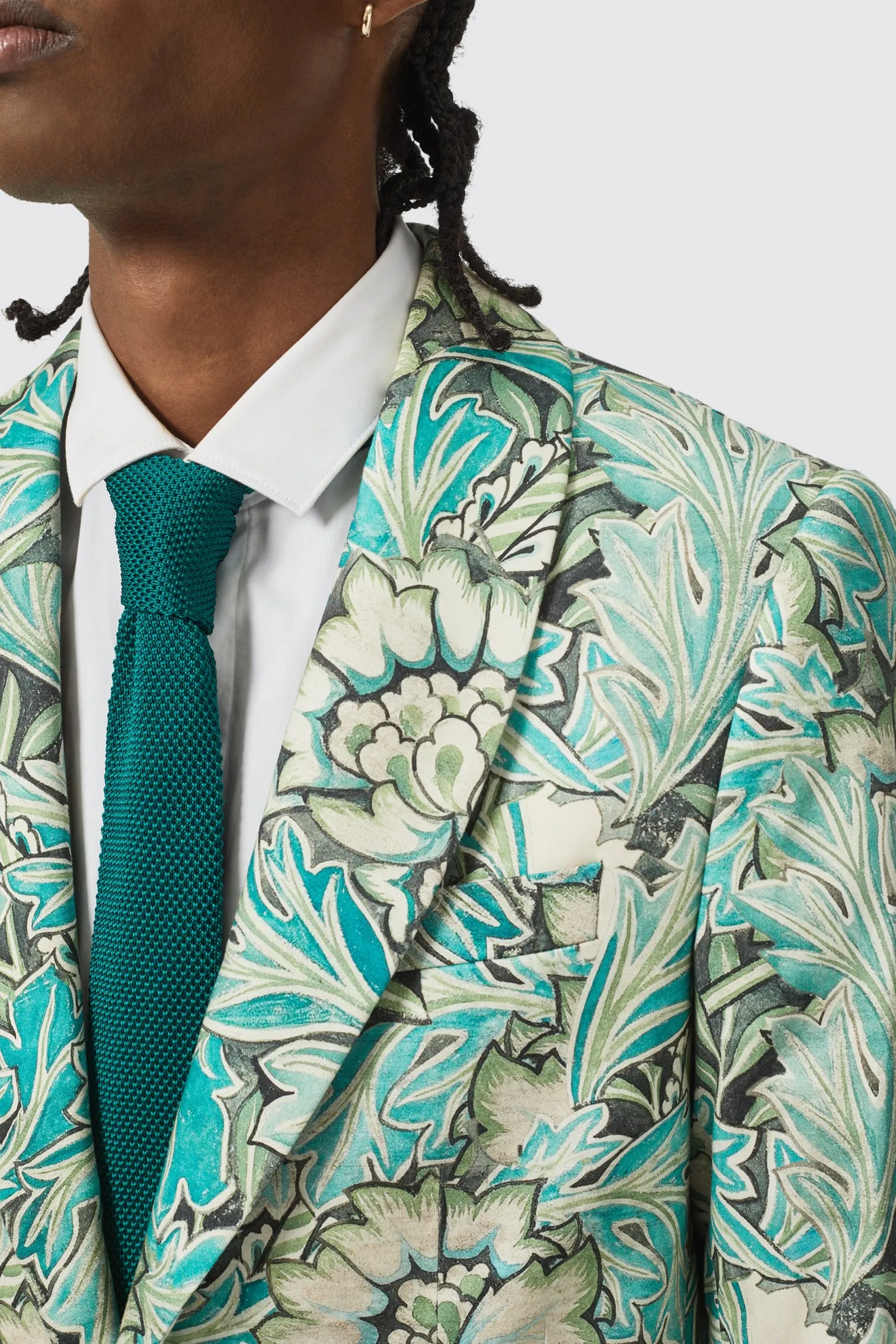 Morris Slim Fit Floral Green Jacket