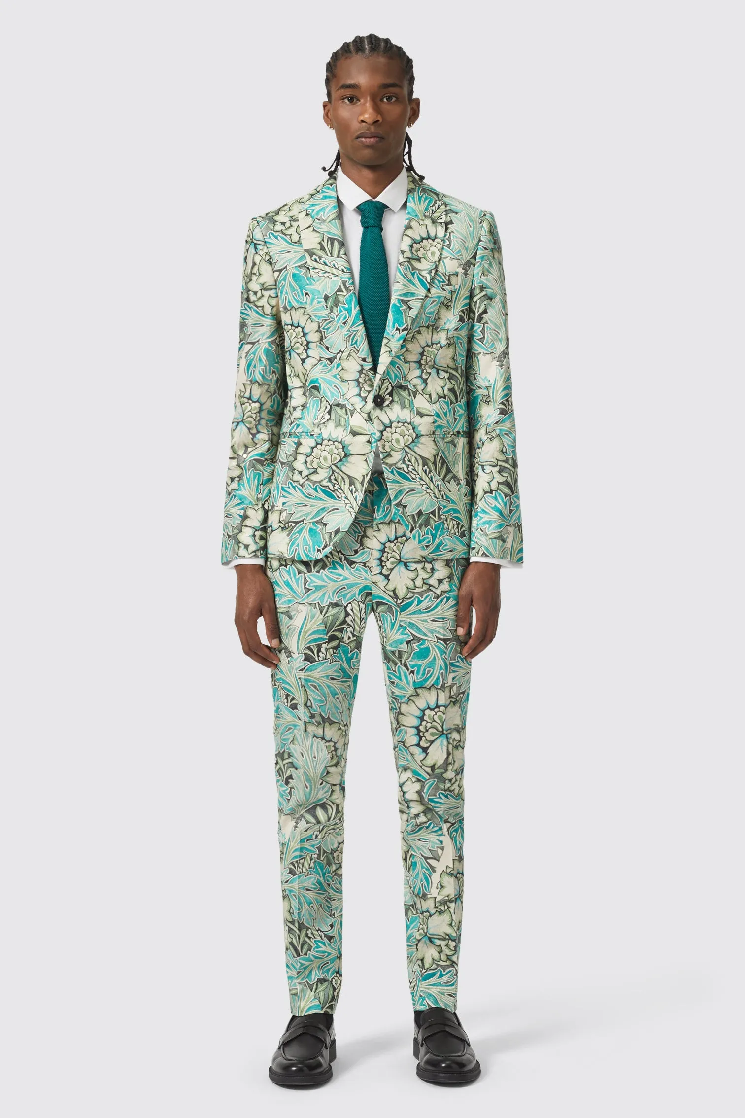 Morris Slim Fit Floral Green Jacket