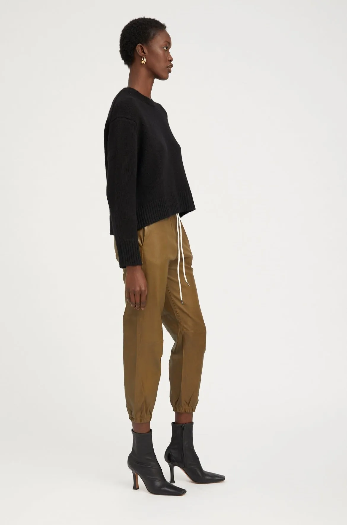 Moss Leather Sweatpants