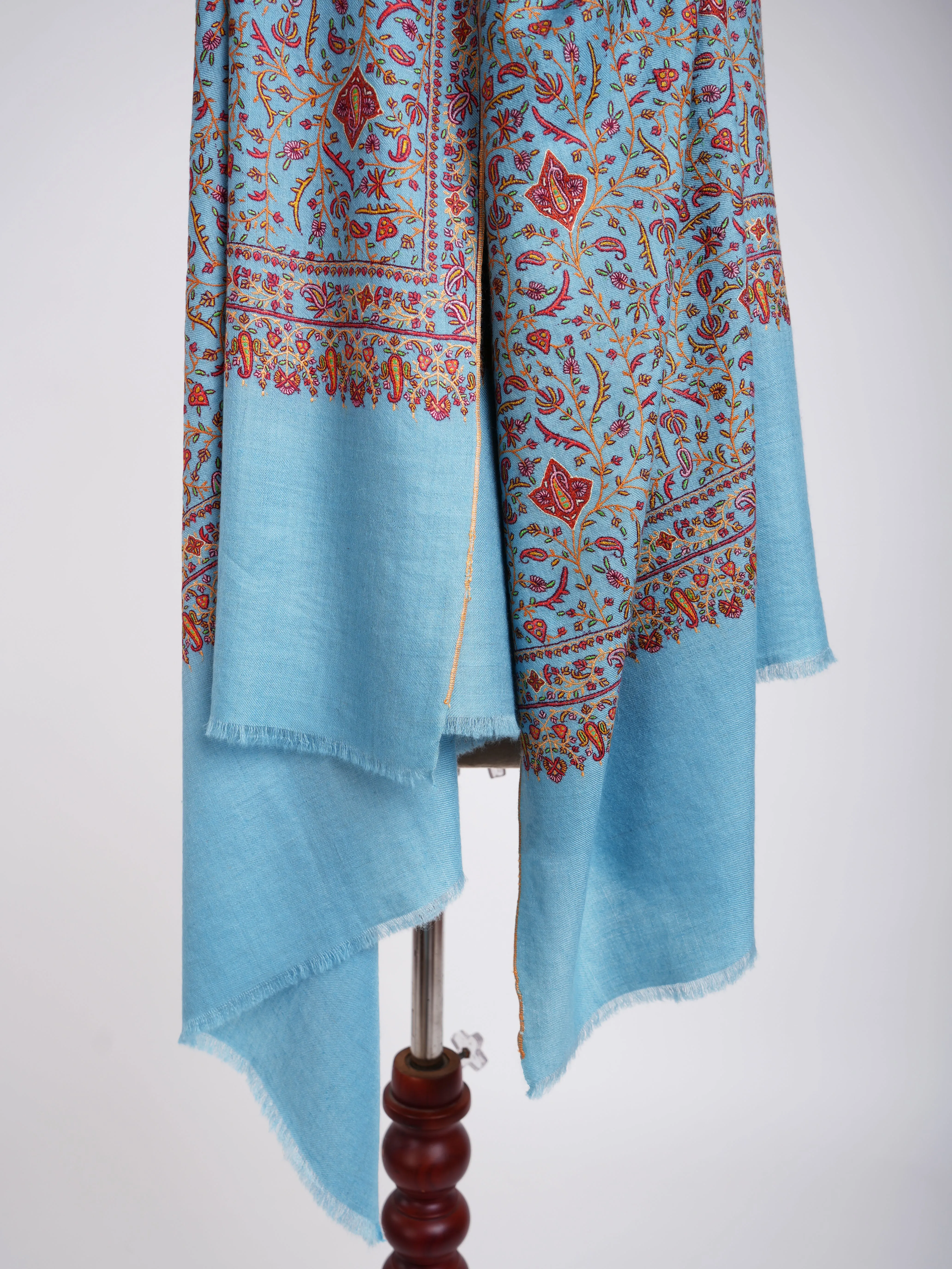 Neem Jama Sozni Embroidered Pashmina Shawl