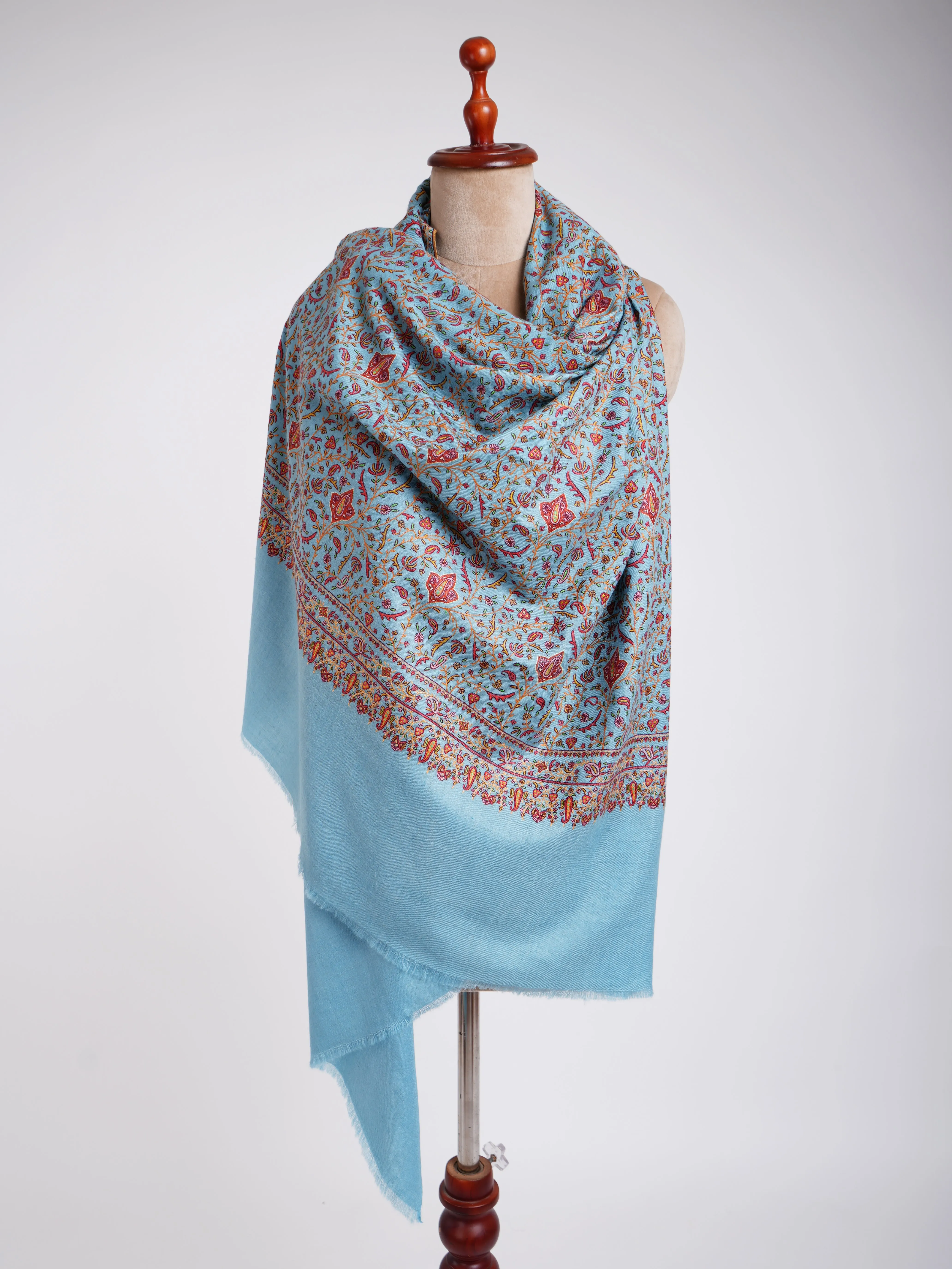 Neem Jama Sozni Embroidered Pashmina Shawl